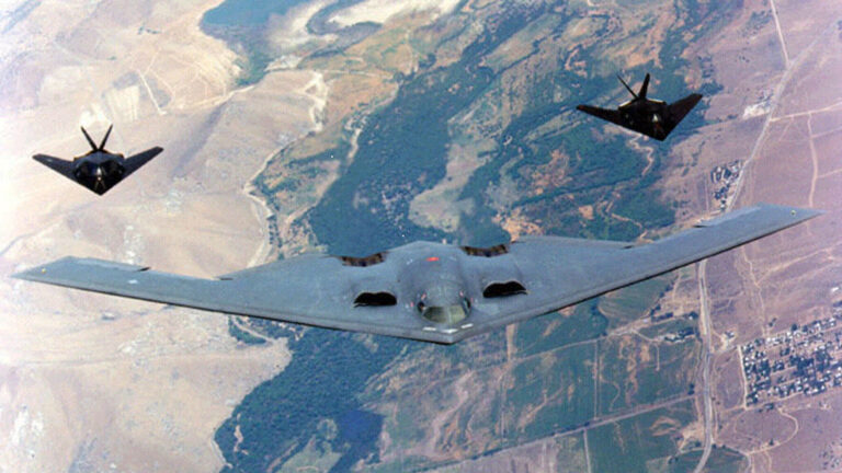 B-2 Bomber in Air Strikes Against Afghanistan